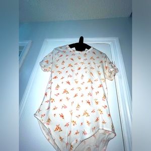 White flower one piece